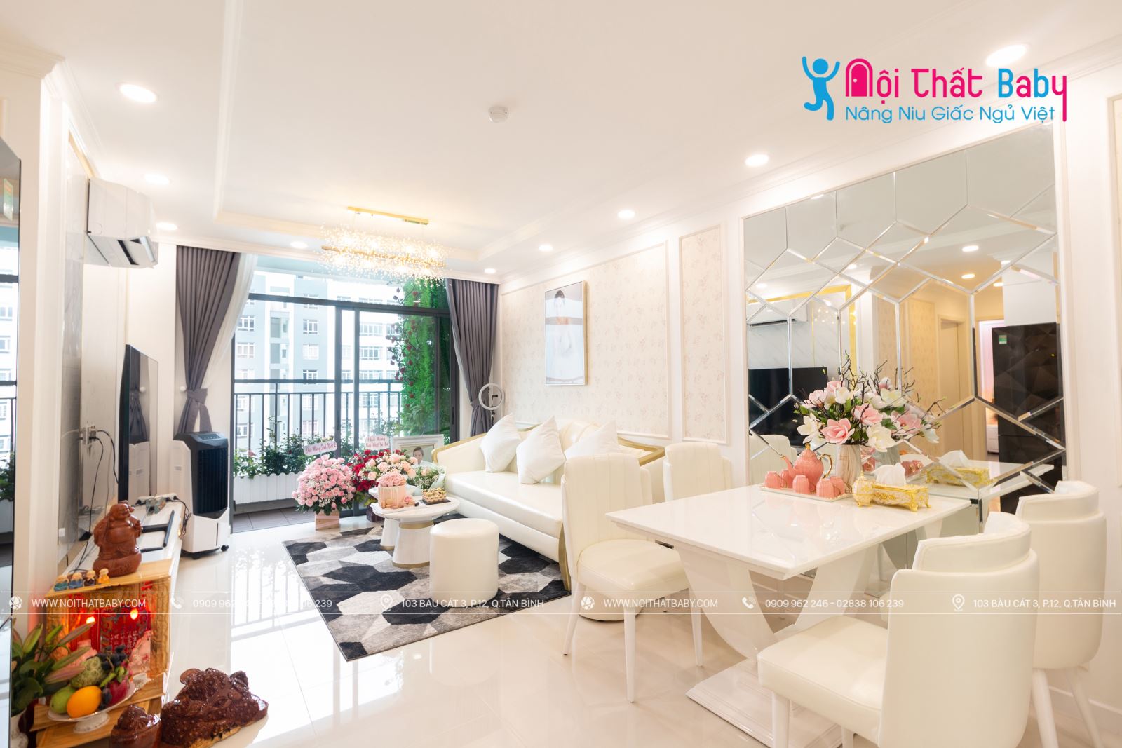 Hình ảnh hoàn thiện thi công nội thất nguyên căn nhà chị Tuyết tại Central Premium Quận 8